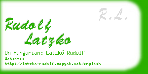 rudolf latzko business card